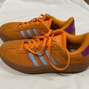 adidas Women’s BL Court Bold Orange and Purple Athletic Shoes